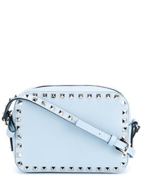 Голубая кожаная сумка через плечо от Valentino