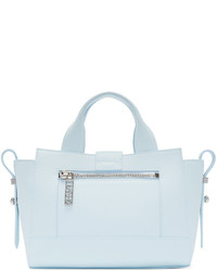 Женская голубая кожаная сумка от Kenzo
