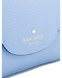 Женская голубая кожаная сумка от Kate Spade