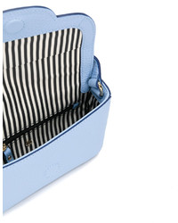 Женская голубая кожаная сумка от Kate Spade