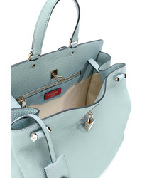 Женская голубая кожаная сумка от Valentino