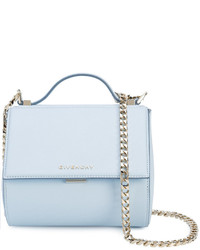Женская голубая кожаная сумка от Givenchy