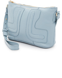 Женская голубая кожаная сумка от See by Chloe