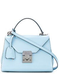 Женская голубая кожаная сумка от MARK CROSS