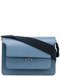 Женская голубая кожаная сумка от Marni