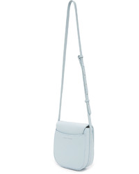 Женская голубая кожаная сумка от Karen Walker