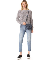 Женская голубая кожаная сумка от Karen Walker