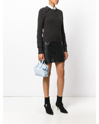 Женская голубая кожаная сумка от Givenchy