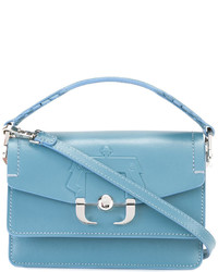 Женская голубая кожаная сумка от Paula Cademartori