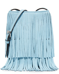 Женская голубая кожаная сумка от Rebecca Minkoff
