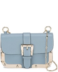 Женская голубая кожаная сумка от RED Valentino