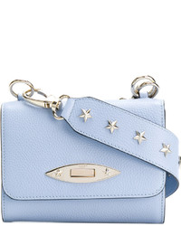 Женская голубая кожаная сумка от RED Valentino