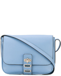 Женская голубая кожаная сумка от Tila March