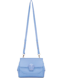Женская голубая кожаная сумка от Versace