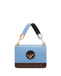 Голубая кожаная сумочка от Fendi