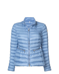 Женская голубая куртка-пуховик от Moncler