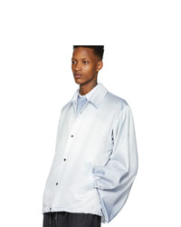 Мужская голубая куртка-рубашка от Fumito Ganryu