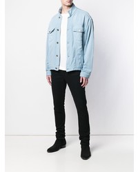 Мужская голубая куртка-рубашка от Laneus