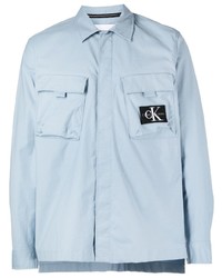 Мужская голубая куртка-рубашка от Calvin Klein