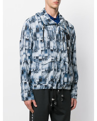 Мужская голубая куртка с принтом от Versus