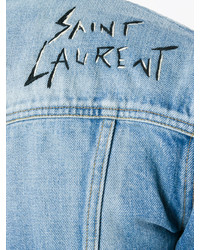 Мужская голубая куртка от Saint Laurent
