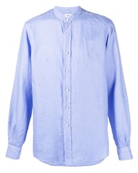 Мужская голубая льняная рубашка с длинным рукавом от Aspesi