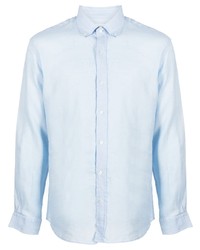 Мужская голубая льняная рубашка с длинным рукавом от Bluemint