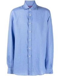 Мужская голубая льняная рубашка с длинным рукавом от Ralph Lauren Purple Label