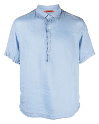 Мужская голубая льняная рубашка с коротким рукавом от Barena