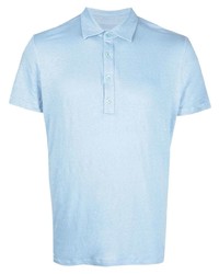 Мужская голубая льняная футболка-поло от Majestic Filatures
