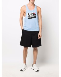 Мужская голубая майка с принтом от DSQUARED2