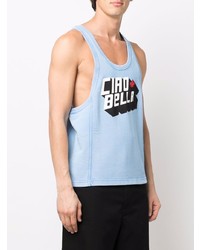 Мужская голубая майка с принтом от DSQUARED2
