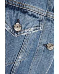 Женская голубая рваная джинсовая куртка от Acne Studios