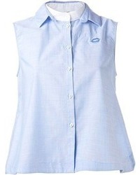 Женская голубая рубашка без рукавов от No.21