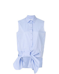 Женская голубая рубашка без рукавов от Victoria Victoria Beckham