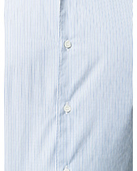 Мужская голубая рубашка в вертикальную полоску от Aspesi