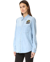 Женская голубая рубашка из шамбре от Rails