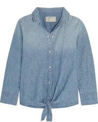Женская голубая рубашка из шамбре от Current/Elliott
