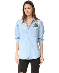 Женская голубая рубашка из шамбре от Rails