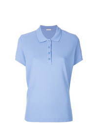 Женская голубая рубашка поло от Moncler
