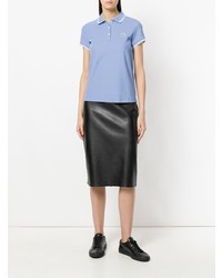 Женская голубая рубашка поло от Moncler