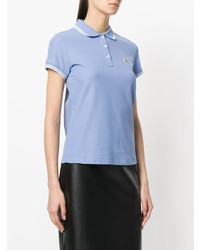 Женская голубая рубашка поло от Moncler