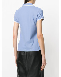 Женская голубая рубашка поло от Moncler