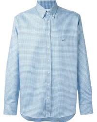 Мужская голубая рубашка с геометрическим рисунком от Etro