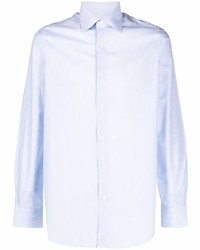Мужская голубая рубашка с длинным рукавом в вертикальную полоску от Pal Zileri