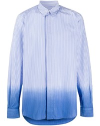 Мужская голубая рубашка с длинным рукавом в вертикальную полоску от Stella McCartney