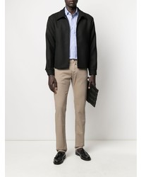 Мужская голубая рубашка с длинным рукавом в клетку от Hackett