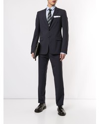 Мужская голубая рубашка с длинным рукавом в клетку от Corneliani