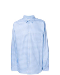 Мужская голубая рубашка с длинным рукавом в клетку от Comme Des Garçons Shirt Boys
