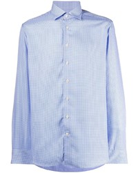 Мужская голубая рубашка с длинным рукавом в клетку от Etro